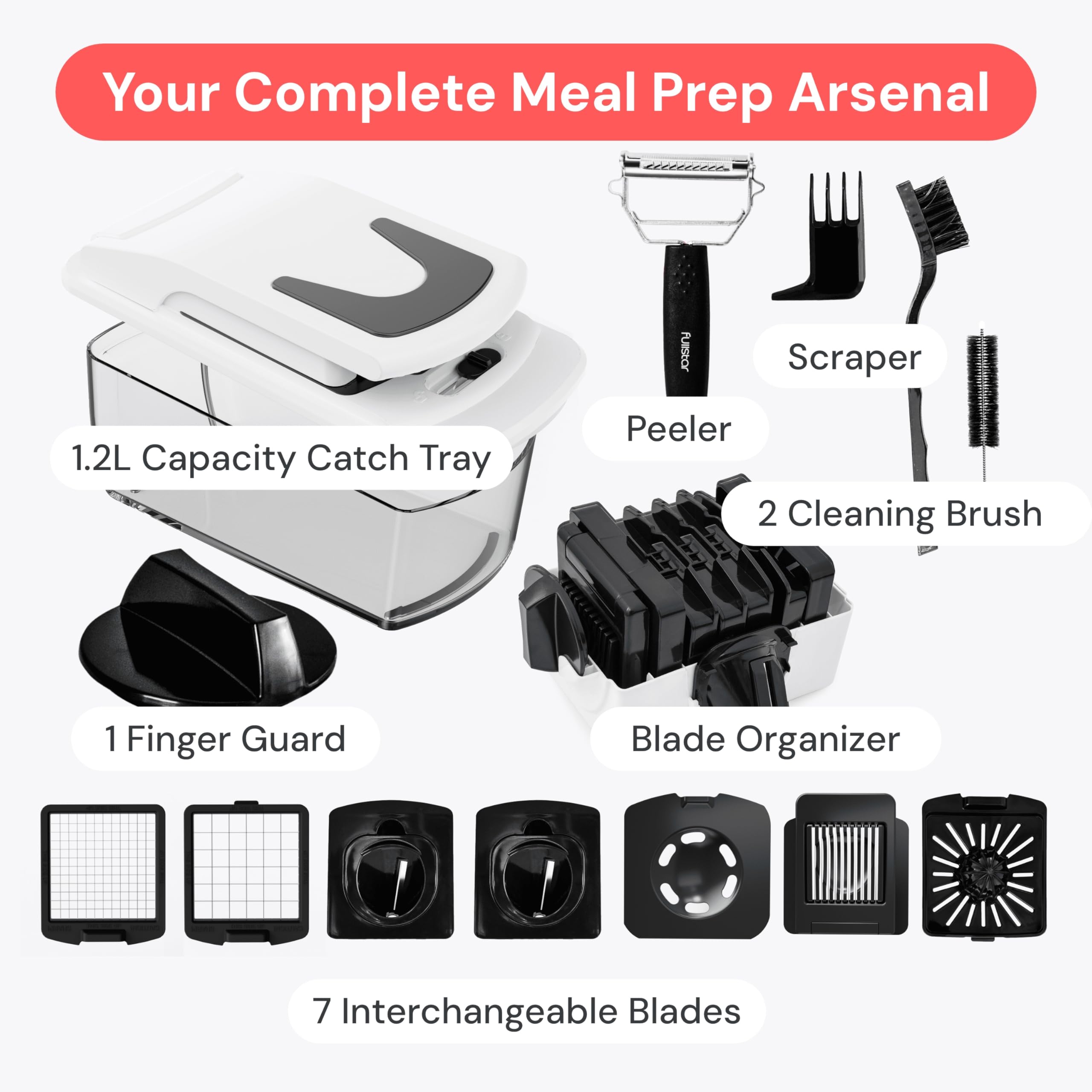 Fullstar The Original Pro Chopper - Vegetable Chopper and Spiralize